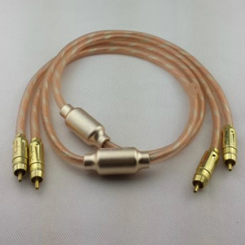 

Аудиофил RCA кабель посеребренный Чистая медь HiFi аудио кабель 1 м