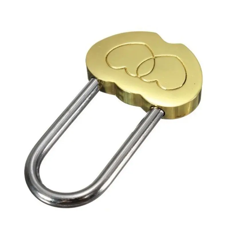 Персонализированный навесной замок с гравировкой в виде двойного сердца|Замки| |