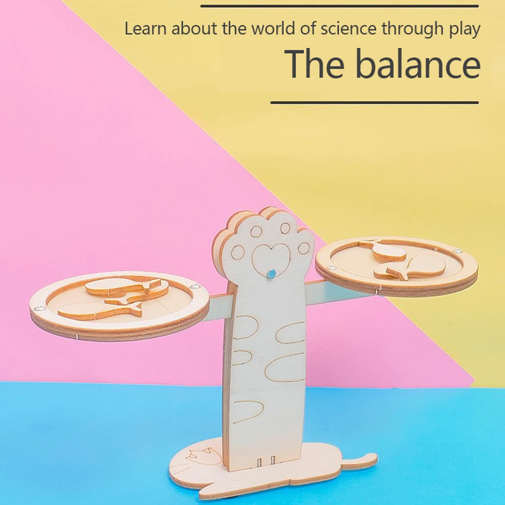 

Children's DIY Balance Scale Science Experiment Educational Toy Hand-eye Coordination Balance Game Montessori Educational Toys