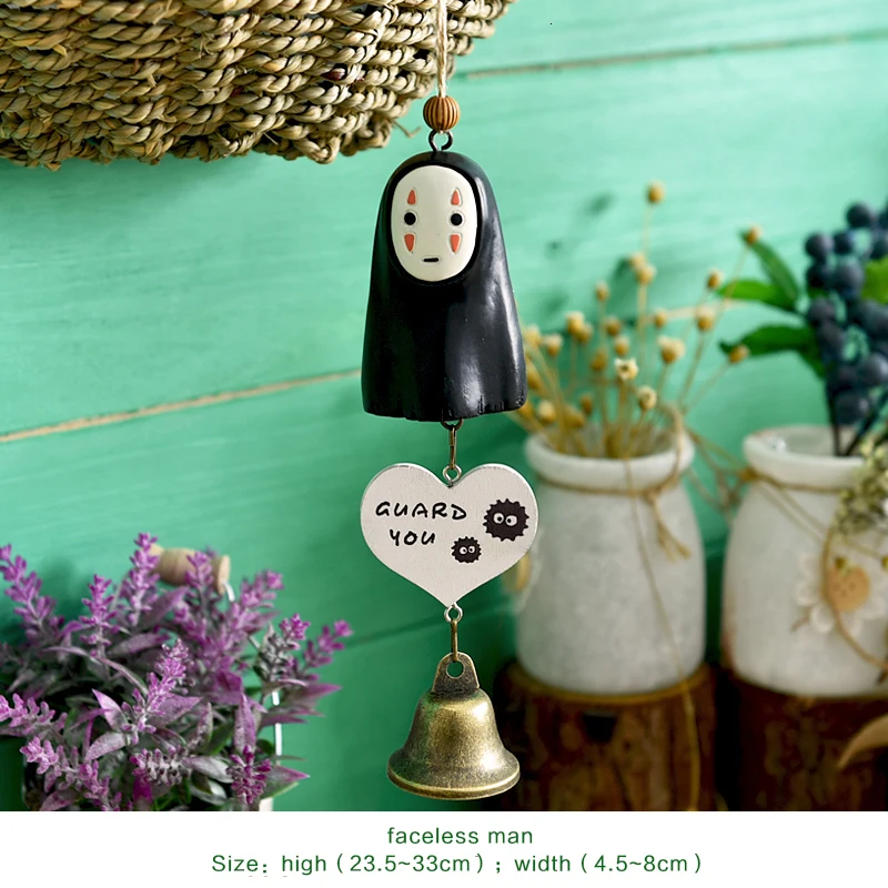 DIY Totoro wind chime, детское украшение для дома, милая Девичья комната, украшение для дома, колокольчик, подвеска, подарок на день рождения, смола, животный колокольчик s