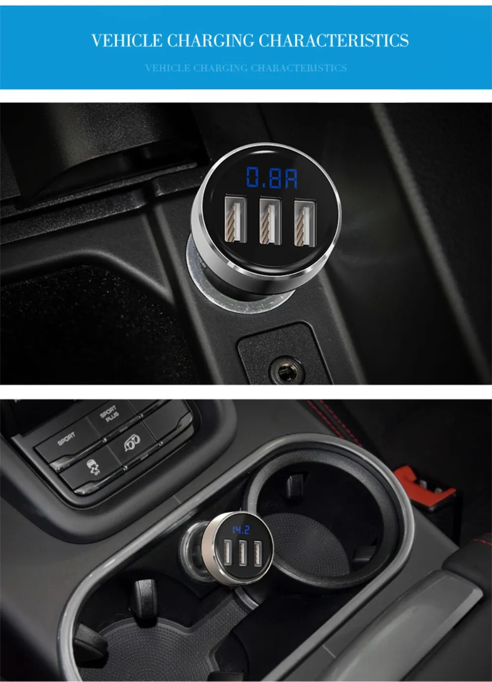 MOSUNX LEDHigh качество smart AP03 портативный 3USB порт автомобильное зарядное устройство Быстрая зарядка дорожный адаптер UQ для samsung xiaomi huawei