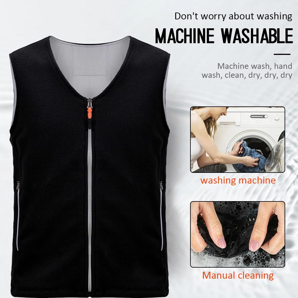 Зимний жилет с зарядкой и подогревом через usb из графенового углеволокна уличная