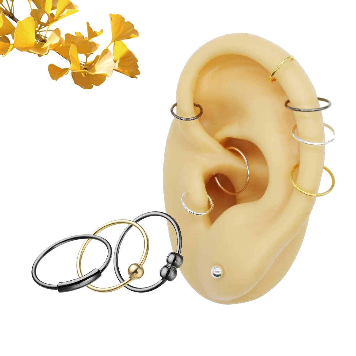 925 Sterling Silver Diameter Inner 6MM Ear Piercing Cartilage Helix Tragus Piercing Jewelry Pircing Oreja Cartilago