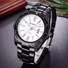 Часы CURREN Мужские кварцевые, люксовые модные повседневные деловые наручные, с ремешком из нержавеющей стали