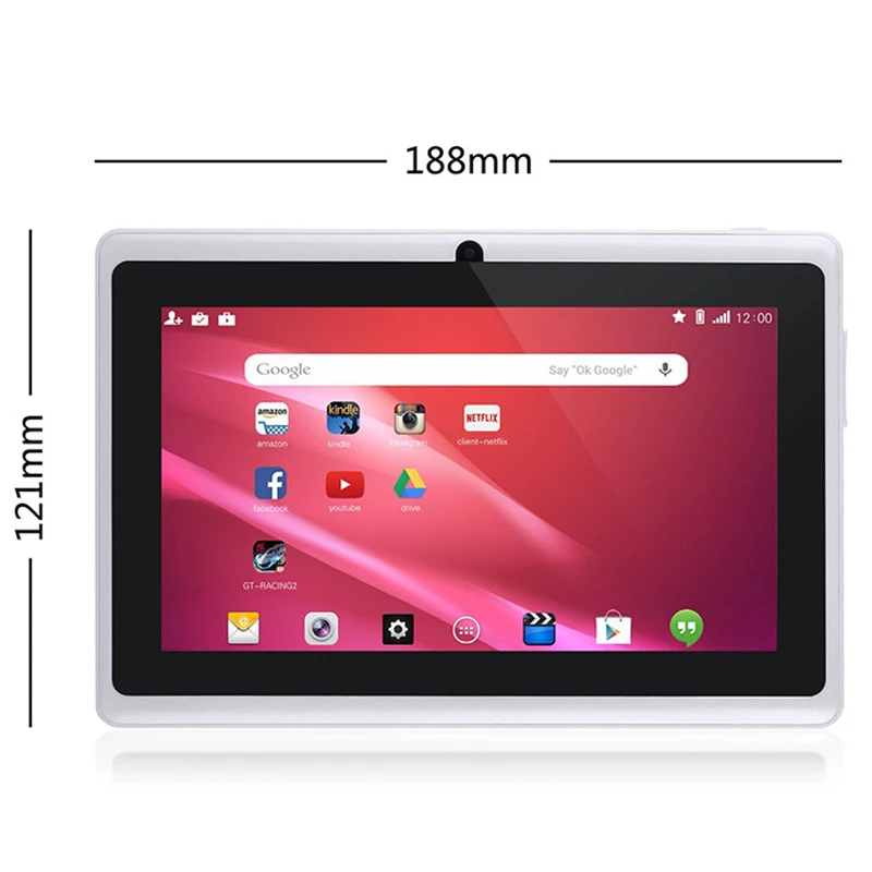 7 дюймов Q88 Android 4.4.2 процессор Allwinner A33 512 ГБ/8 ГБ 1024x600 двойная Камера