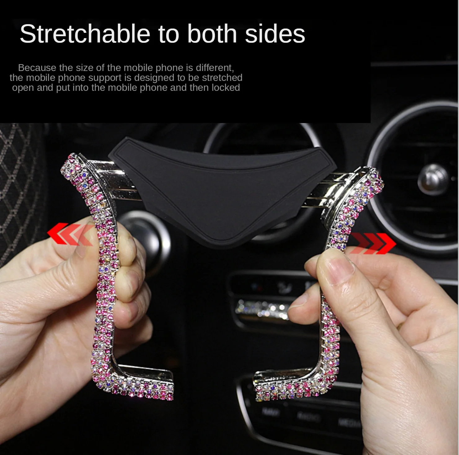 2020 Автомобильный держатель для телефона Женский бриллиантовый кристаллический