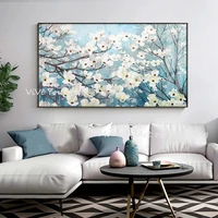 high quality 100 handpainted flowers and tree morden oil paintings on canvas wall pictures for living room home decor no framed