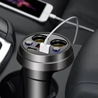 Автомобильное зарядное устройство с чашкой многофункциональное напряжение дисплея 3.1A 2 USB Автомобильное зарядное устройство DC12-24V Разветвитель Прикуривателя для GPS DVR зарядки
