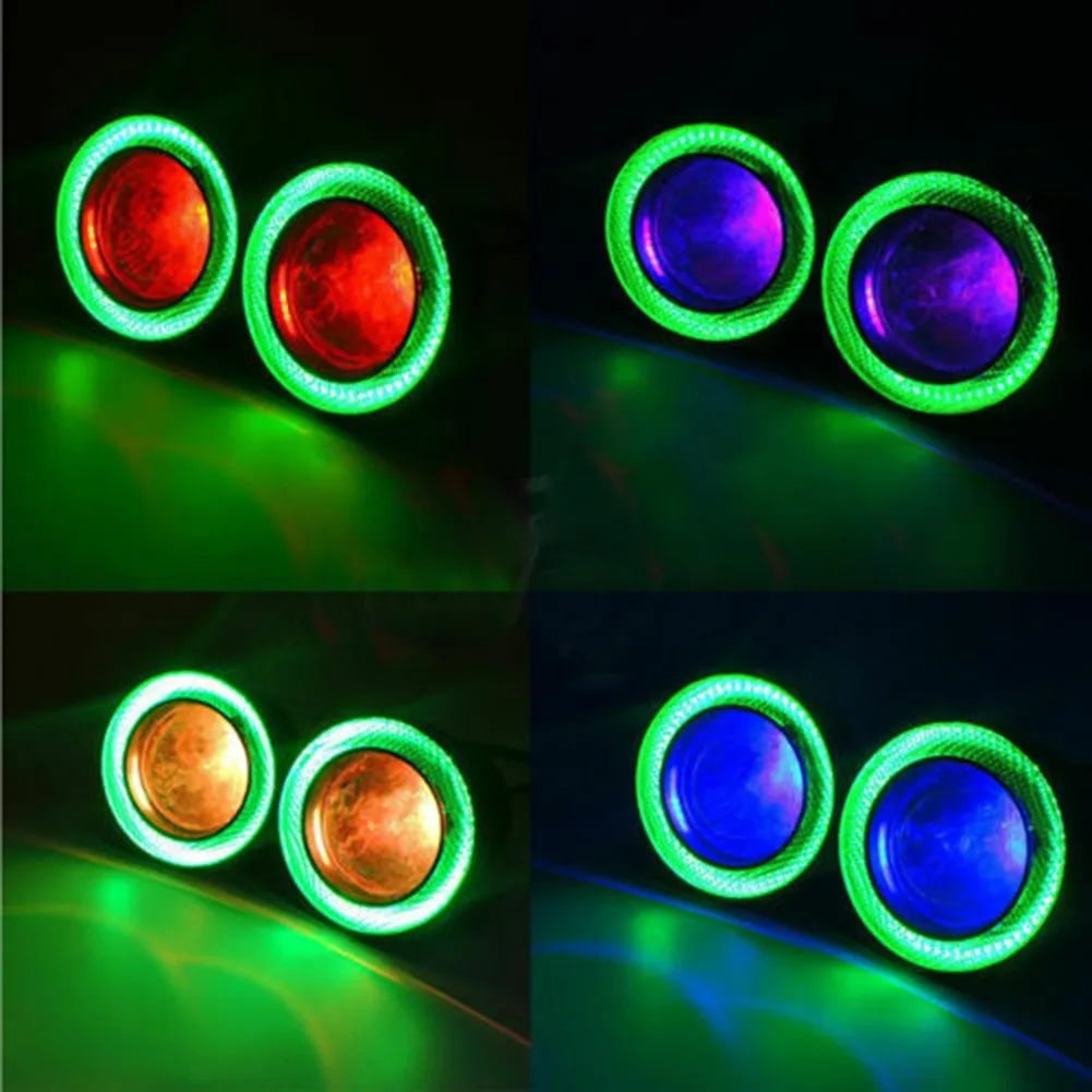 

Lights Fog Lamps Projector RGB 3.5\" Accessories COB Changeable W/ Green