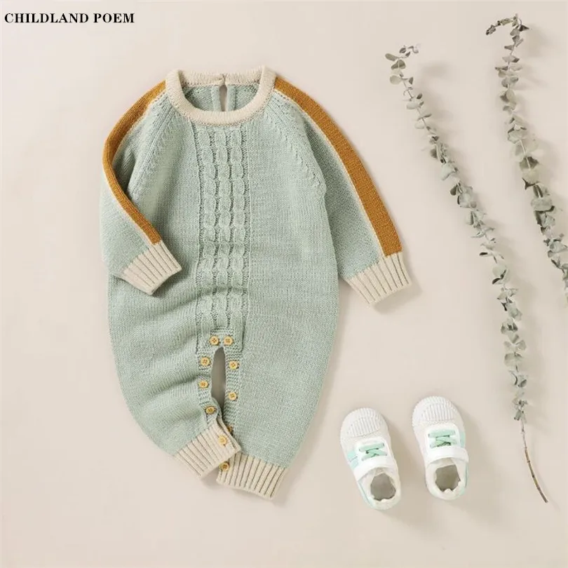 

Knitted Baby RomperS Sweater Winter Newborn Girls Boys Romper Clothes Long Sleeve Baby Jumpsuit Overalls Toddler Baby Outfits