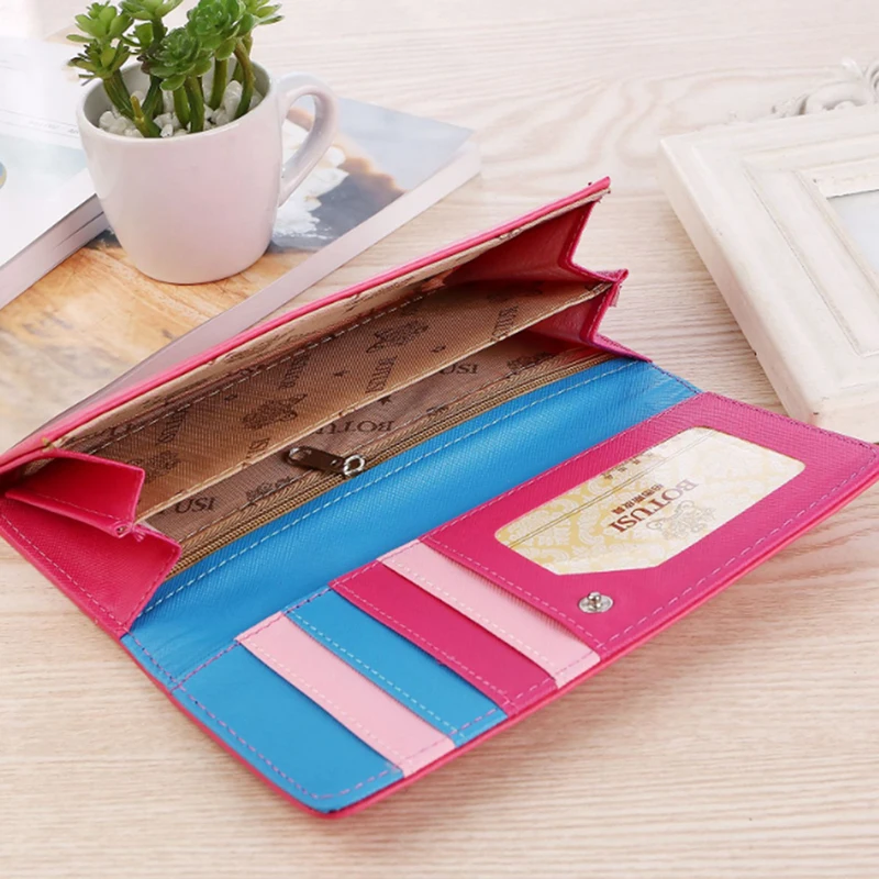 

Vintage Cartoon Bird Printed Women Pu Leather Long Wallets Coin Purse Money Bag Girls Cards Id Holder Handbags