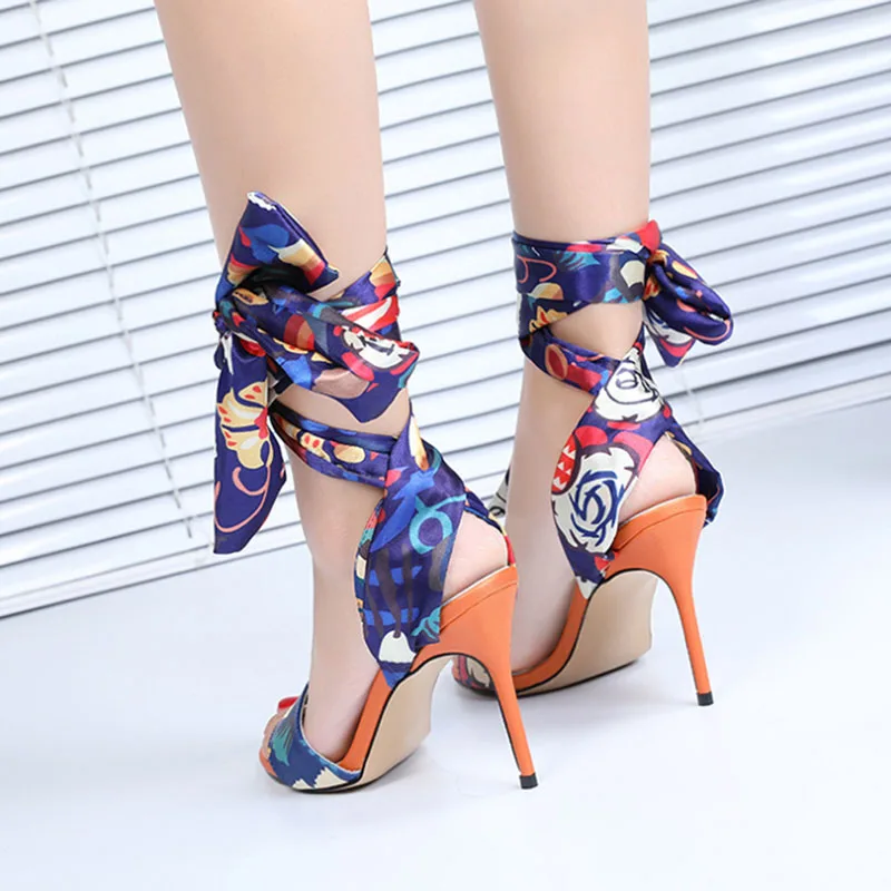 Harga Sandal Baru Eropa Dan Amerika Wanita Nyaman Pola Tali Kaki Bocor Sepatu Hak Tinggi Sandal Pesta Seksi Wanita