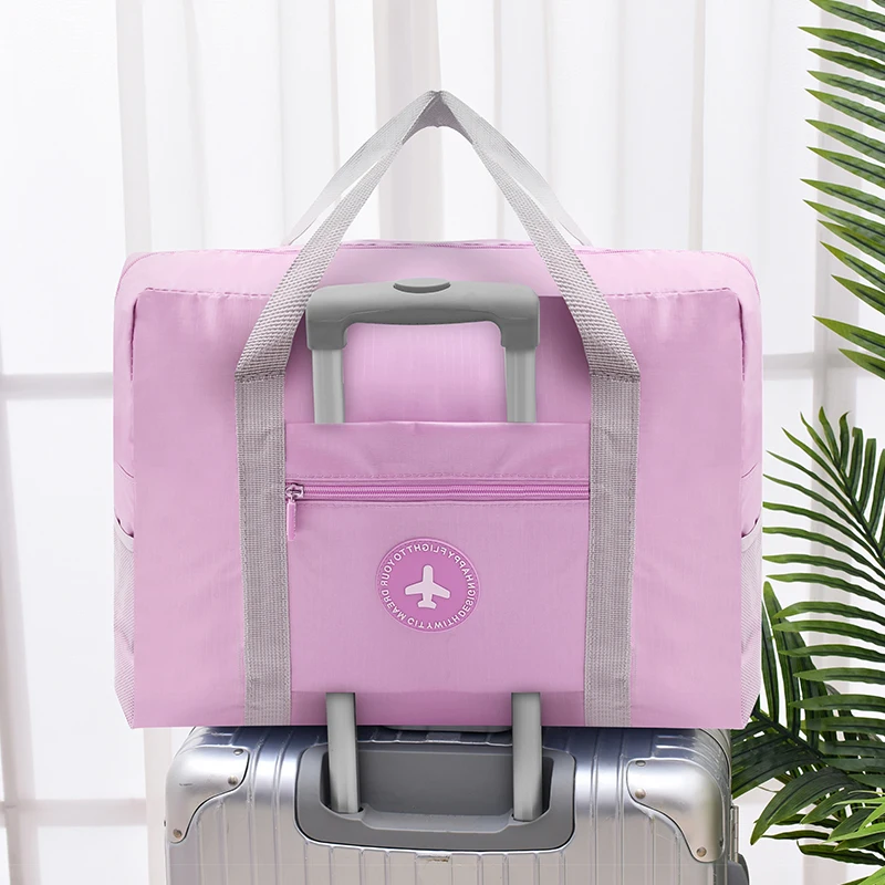 Large Capacity Travel Bag Women's Foldable Luggage Pregnant Woman's Bag Storage Bag Short Distance Trolley Bag