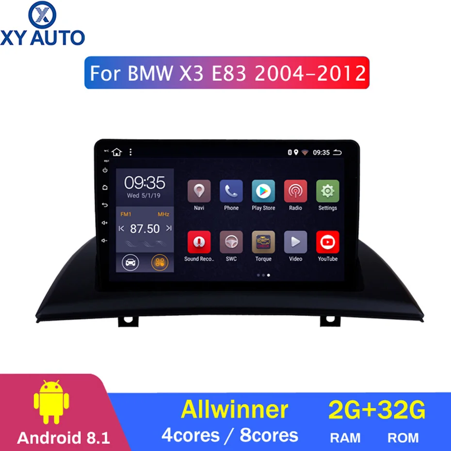 9 дюймов 2.5D IPS HD мультисенсорный экран Android 2004 2 Гб ОЗУ 32 ПЗУ NAVI с BlueTooth USB WIFI SWC для BMW