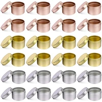 24 pcs containers for candle 4 oz metal candle tins for making candles arts crafts empty candle glasssilver gold rose gold