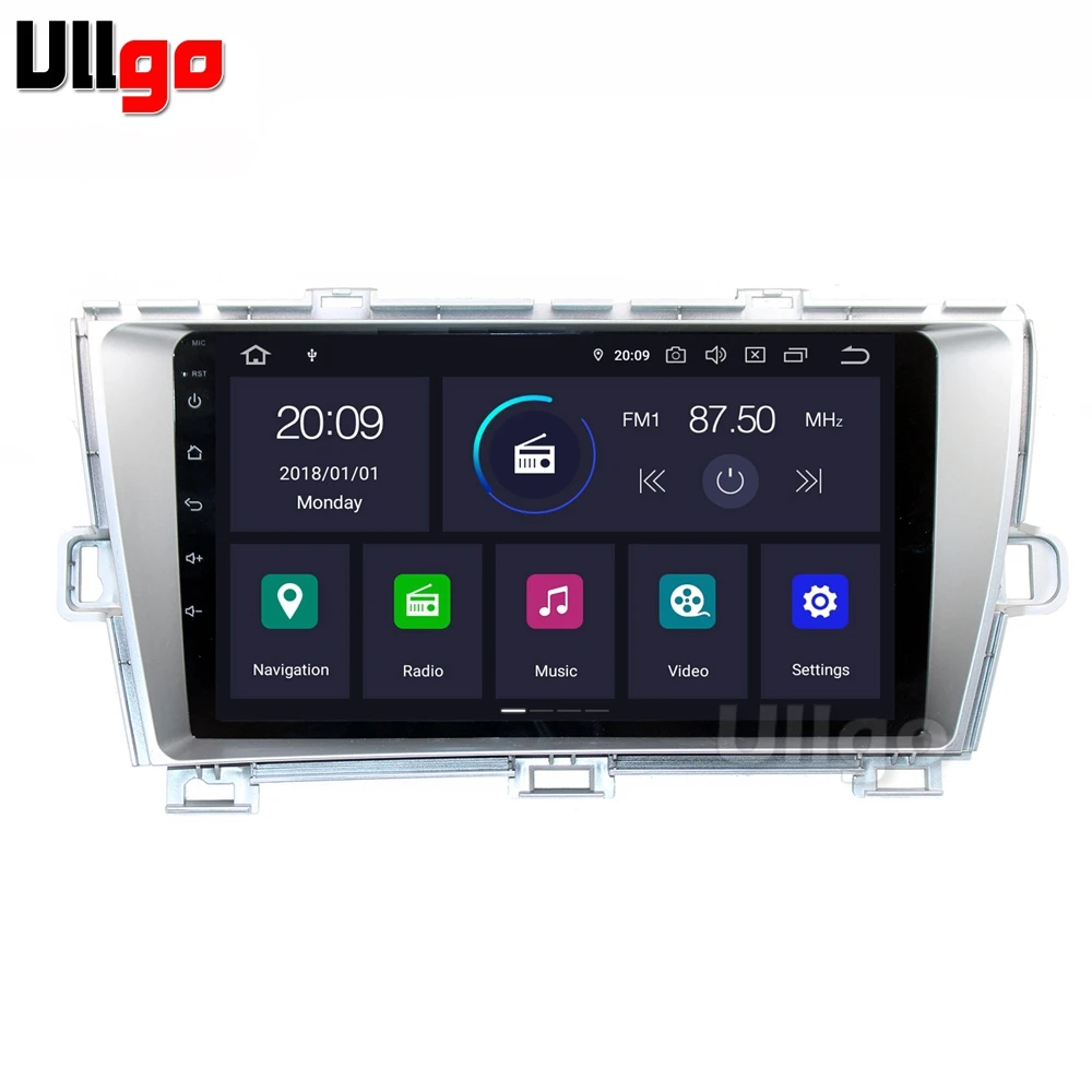Автомобильный DVD плеер с GPS 9 ''RAM 4G + ROM 64G Android 0 для Toyota Prius 2009 2013 головное