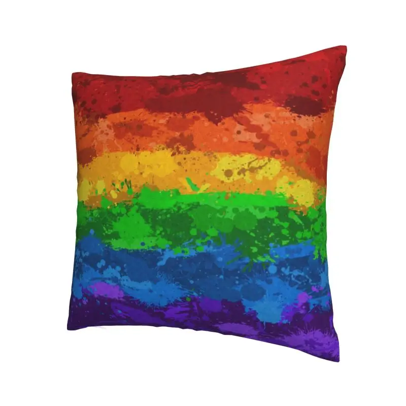 Наволочка для подушки ЛГБТ в скандинавском стиле с радужной раскраской флагом