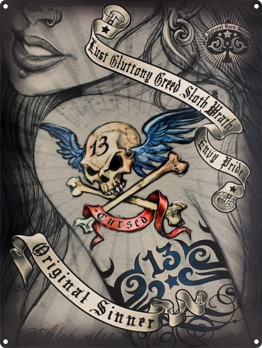 

Новый оригинальный Sinner Alchemy высококачественный металлический жестяной знак настенное Искусство (посетите наш магазин, больше товаров!)