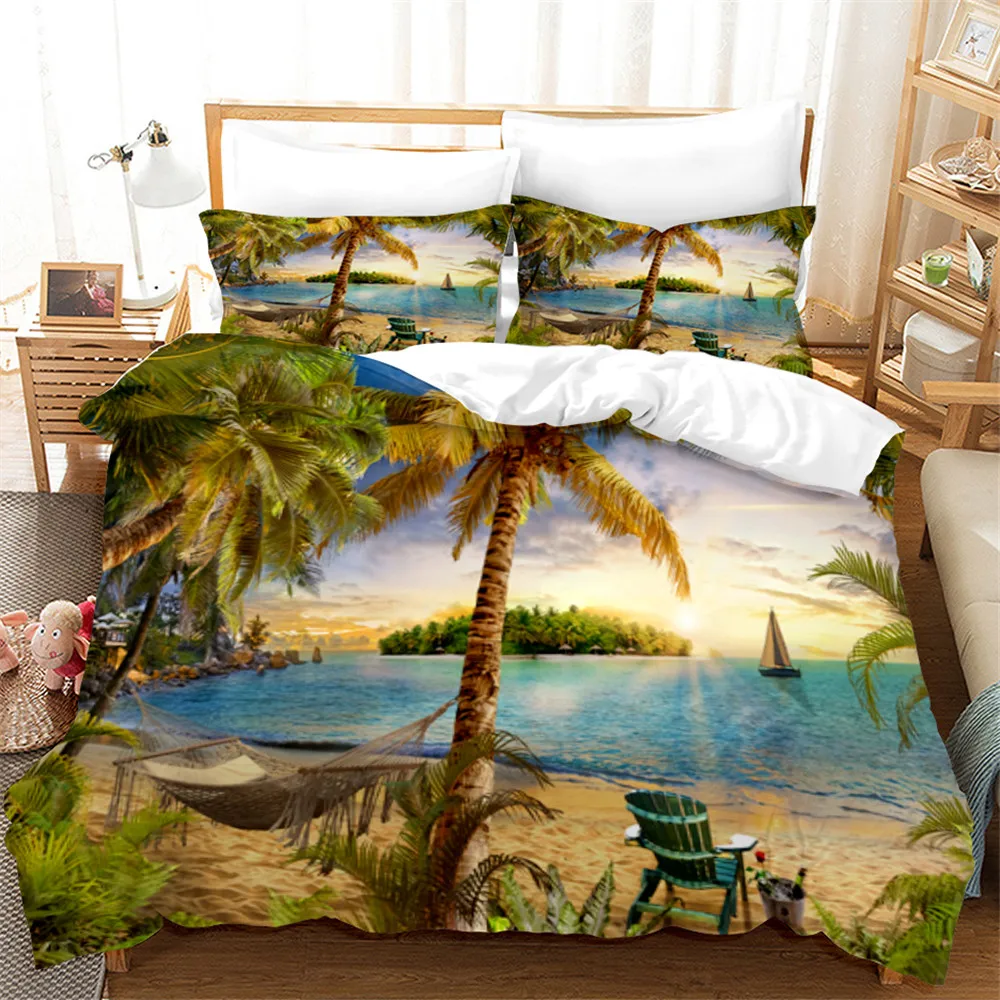 Остров декорации постельное белье красивые роскошные 2/3 шт. Постельное Coco Beach