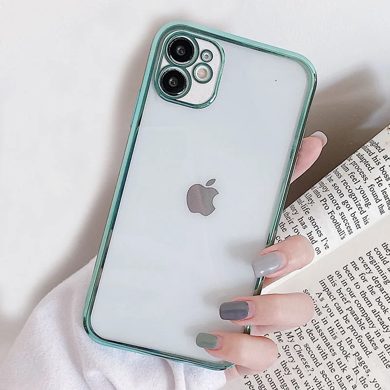 

Shockproof Armor Transparent Cover for iPhone 11 12 Pro Max mini SE2 X XR XS Max 7 8 Plus Camera Protection Case Cover