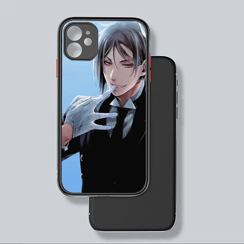 

Black Butler Anime Phone Case For iphone 12 11 8 7 plus mini x xs xr pro max matte transparent cover