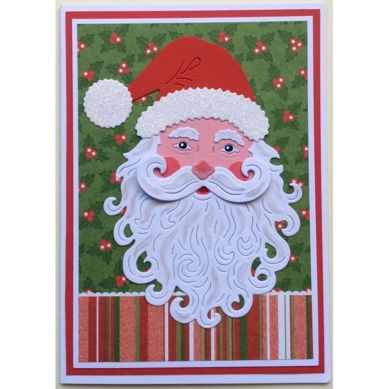 

Santa Claus with white beard metal cutting embossing knife die DIY card handicrafts scrapbook paper cutting process Die