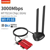 3000mbps pcie wifi 6e desktop wifi card for win10 bluetooth 5 2 802 11ax 1800m wifi6 dual band antenna wireless adapter