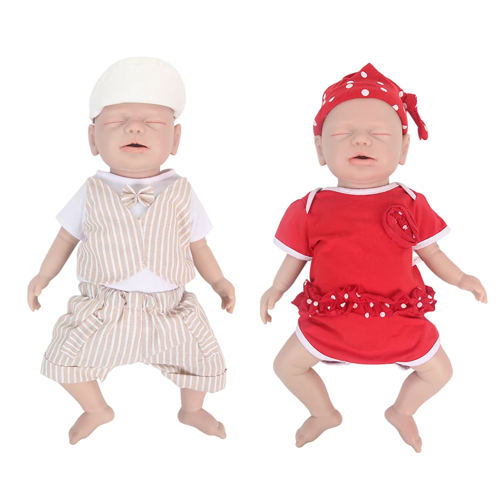 

IVITA WG1544 48cm 3.63kg 100% Full Body Silicone Reborn Baby Doll Realistic Baby Toys with Pacifier for Children Christmas Dolls