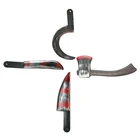 Реквизит для хэллоуивечерние топор крови нож-серп пластиковое искусственное оружие украшение на Хэллоуин косплей костюм реквизит детская игрушка