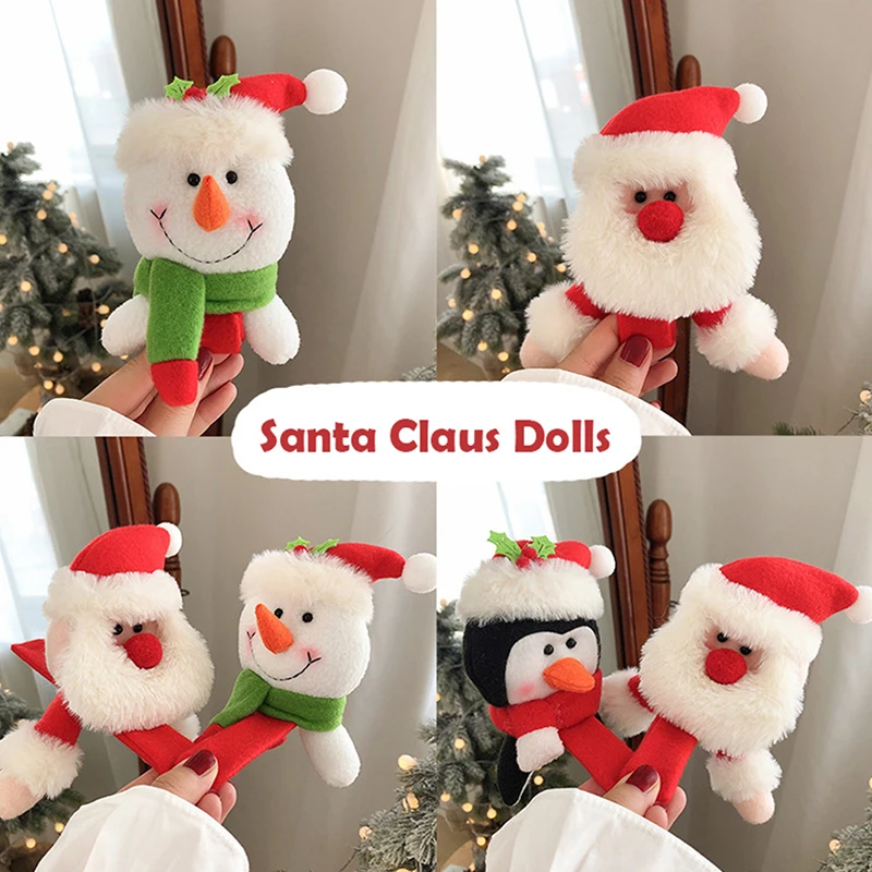 

Santa Claus Snowman Reindeer Slap Bracelets Slap Bands Toys For Christmas Party Creative Three-dimensional Doll