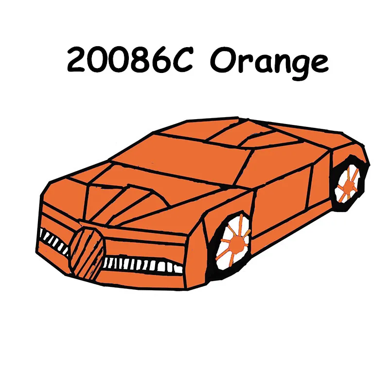 20001 20086 Bugatti чугун Супер гоночный автомобиль гонщик строительные блоки технические игрушки 42056 подарочные кубики Корабль из Испании - Цвет: 20086C-orange