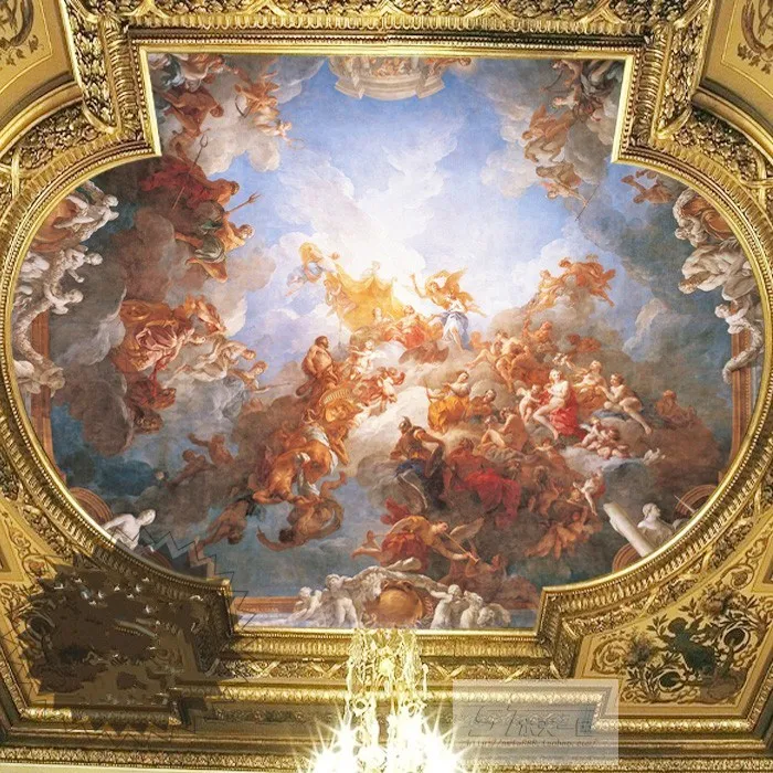 Европейская роспись маслом потолочные обои Модные индивидуальные размеры|Обои| |