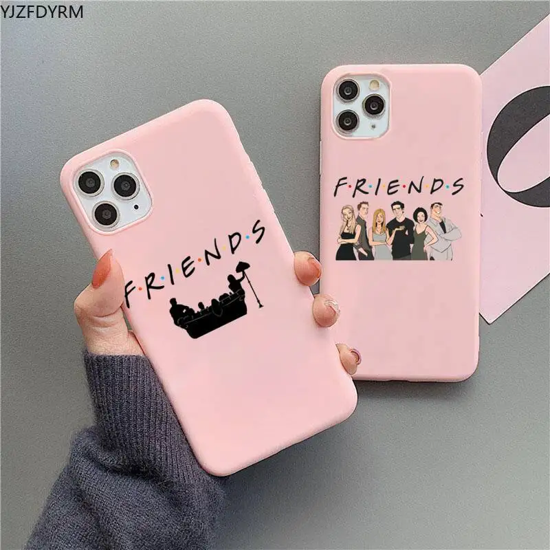 

Best Friends TV Show How You Doin Phone Case For iphone 13 12 11 Pro Max Mini XS 8 7 6 6S Plus X XR Candy Pink Silicone cover