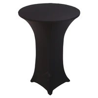 hot sale black spandex cocktail table cover