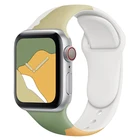 Ремешок Pulseira Correa силиконовый для Apple Watch 4440 мм 3842 мм, резиновый спортивный браслет для наручных часов iWatch Series 6 SE