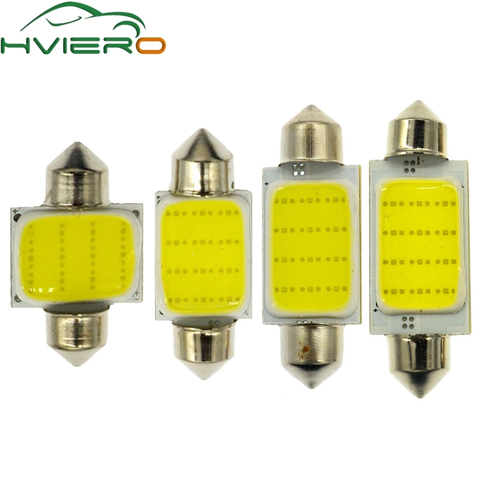 Белый Cob 12Led гирлянда купольные огни лампа для чтения 31 мм 36 мм 39 мм 42 мм C5W C10W авто светодиодные дверные огни резервная лампочка хвостовые лампы DC 12v