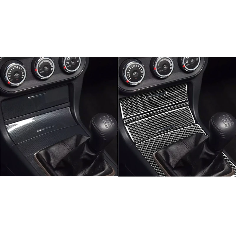 

For Mitsubishi Lancer 2010-2015 Car Gear Storage Box Panel Trim Cover Carbon Fiber Sticker Styling Accessories