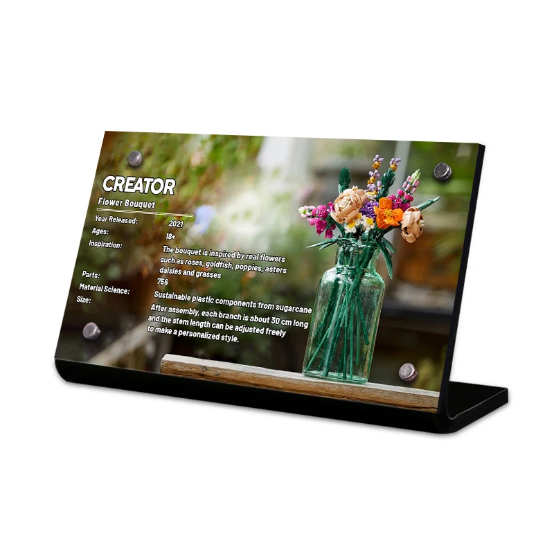 

The Acrylic Display Stand Brand for 10280 Creator Expert Flower Building Blocks Decor Home Bricks Collection children Gift Toys