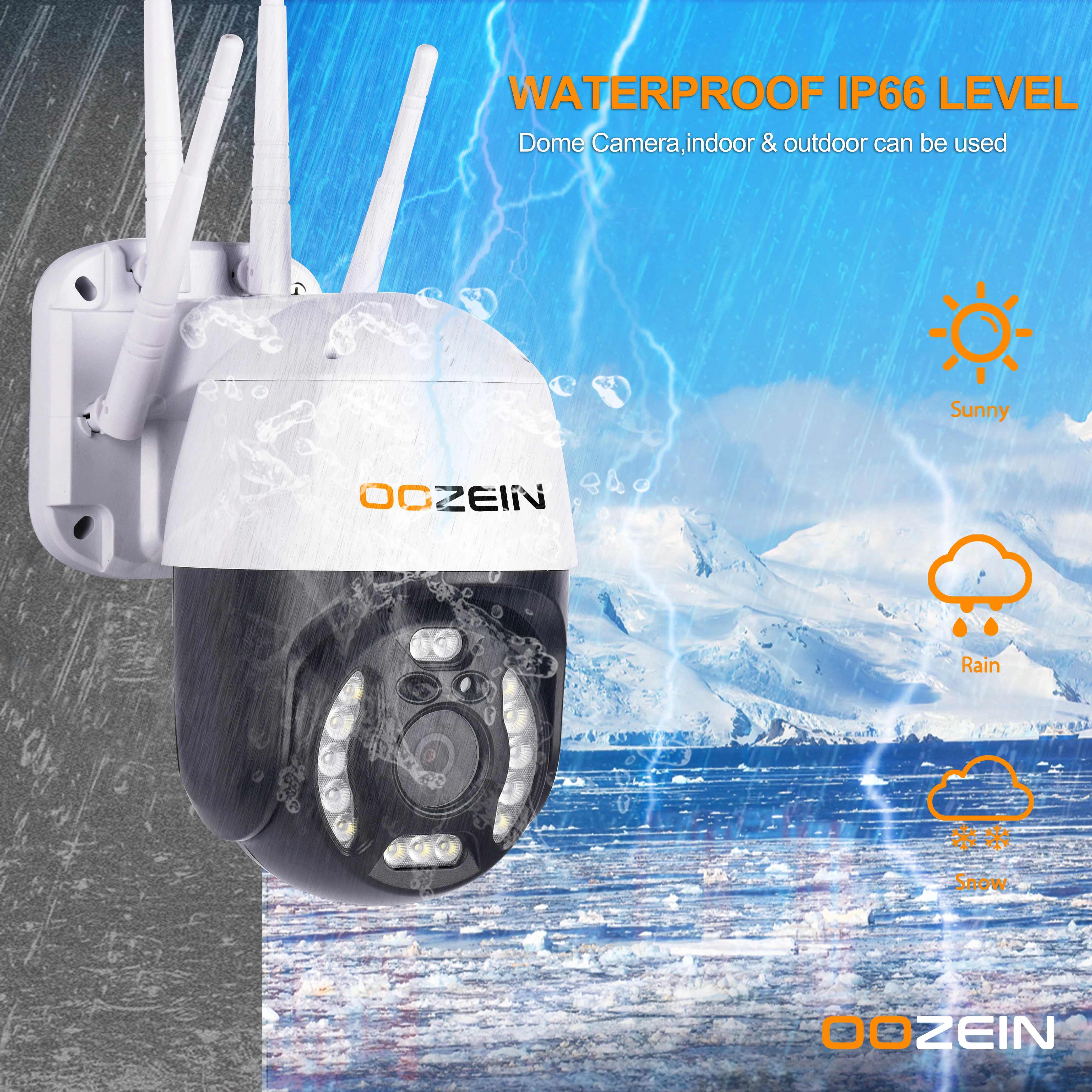 

Ip-камера наружная с датчиком присутствия, PTZ, Wi-Fi, 1080P, ночное видение