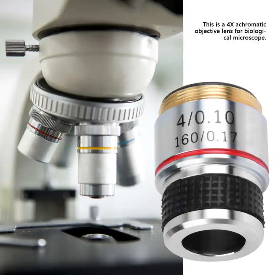 4X 185 Biological Microscope Achromatic Objectives Lens 160/0.17 Objective High Quality Observation | Инструменты