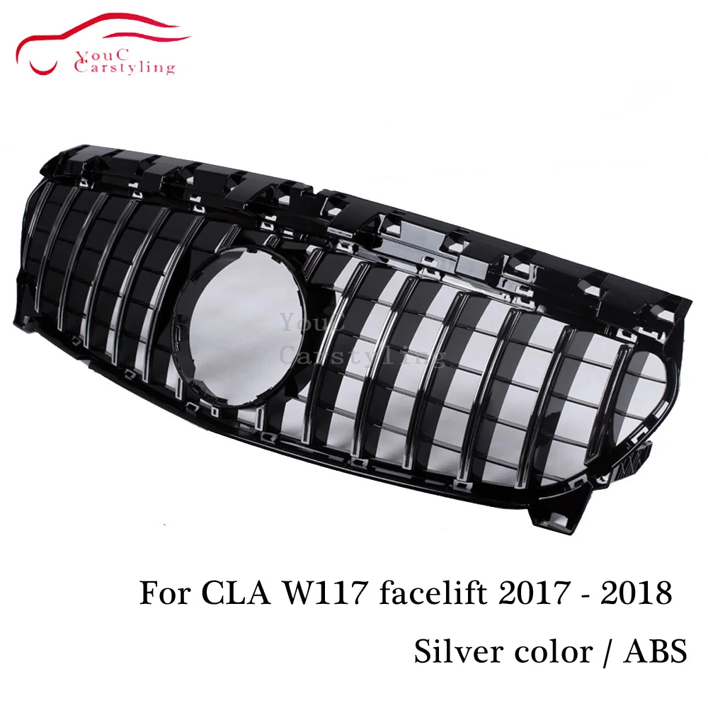 W117 GT R Решетка переднего бампера GTR грили для Mercedes CLA класс C117 X117 CLA180 CLA200 CLA250 CLA45 AMG гриль