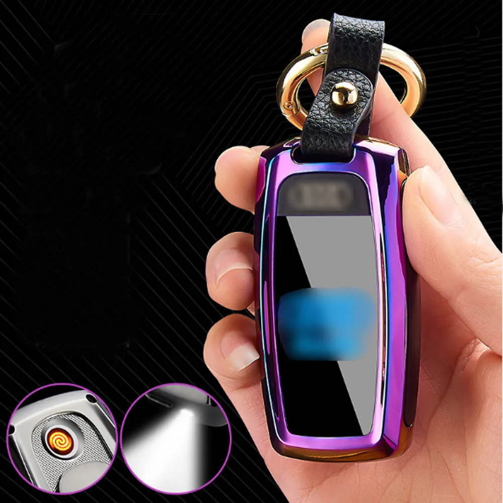 50 шт USB Зажигалка освещение светодиодный экран Ключ Пряжка