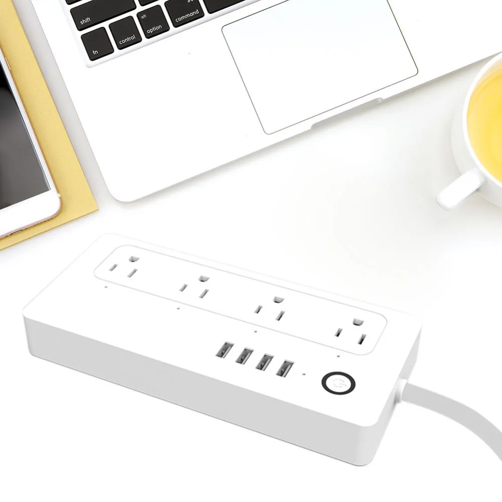 4 USB порт розетка Голосовое управление умный Wifi силовая полоса Защита от перенапряжения несколько розеток дистанционного управления умная вилка Wi-Fi