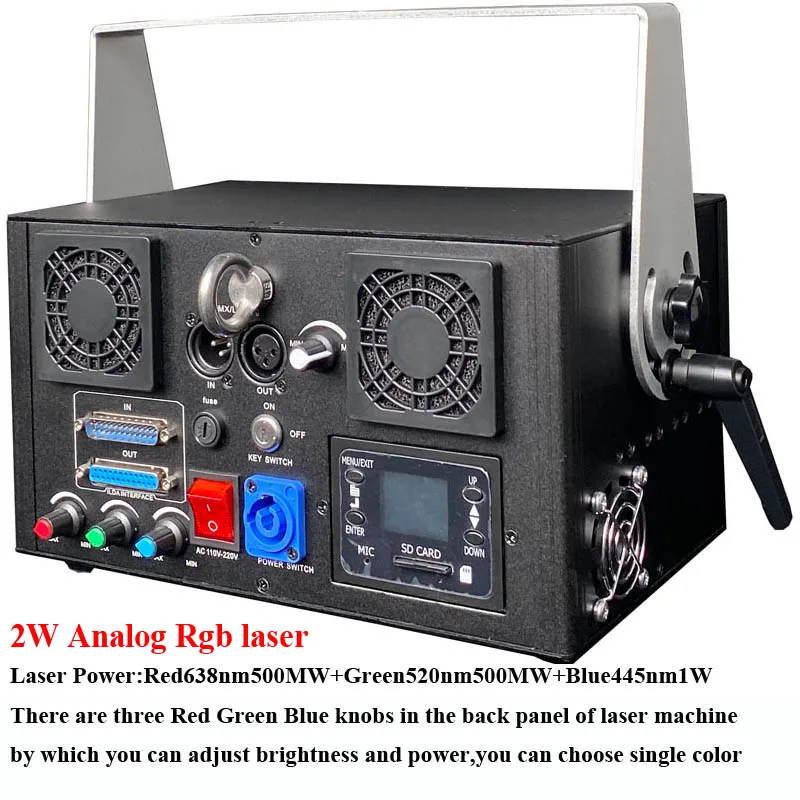 Новинка 2020 RGB 2 Вт DMX512 лазерный сценический сканер 3D эффект проектор/DJ