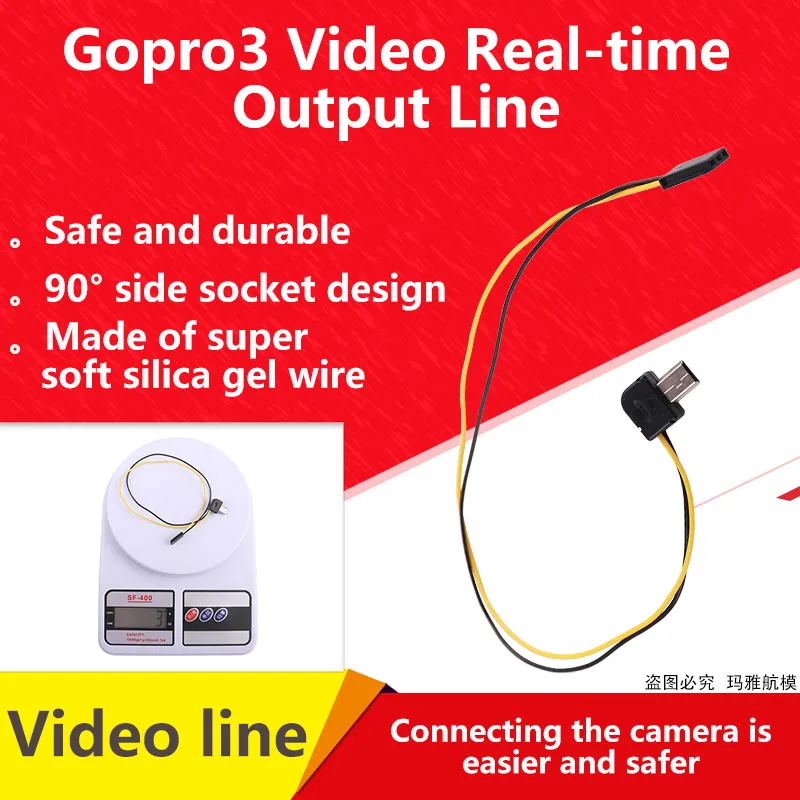 Gopro3 видео выход линии FPV Соединительный кабель AV в режиме реального времени