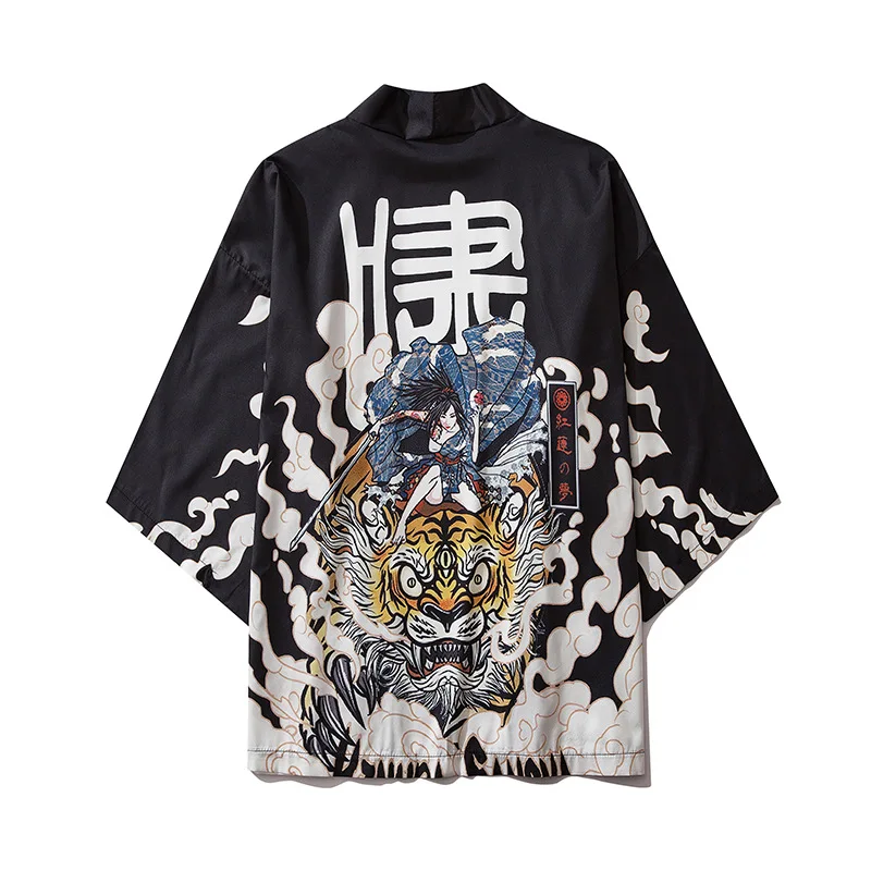 Японский Kimonos Haori 2020 уличная мода кимоно кардиган Мужская рубашка Каратэ костюм