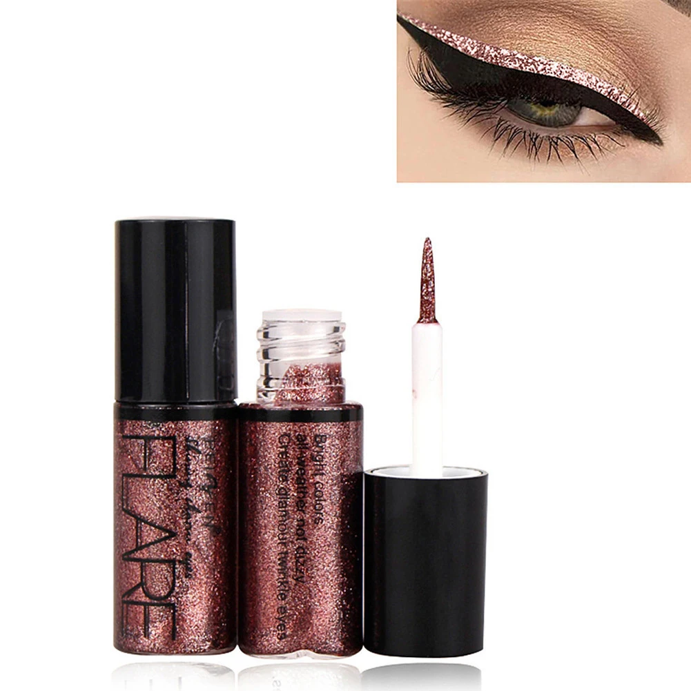 10Pcs Eyeliner Professional Makeup Silver Rose Gold Color Liquid Glitter Bling Shiny Eye Liner For Women Pigment |