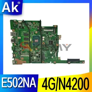 e502na laptop motherboard for asus vivobook e502na 15 inch e502n original mainboard 4gb ram pentium n4200 cpu free global shipping