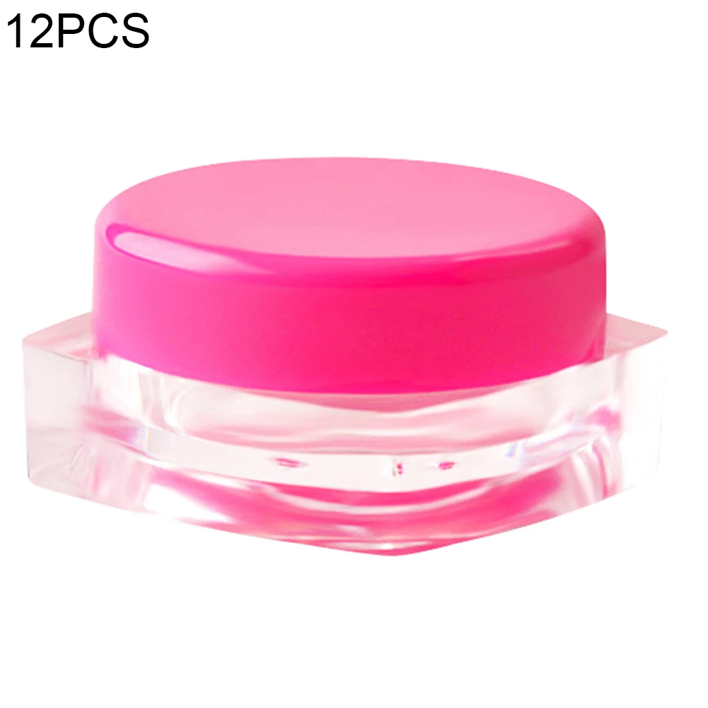 12 шт 3g пластиковые банки для горшка мини-бутылка образцов макияжа пустой