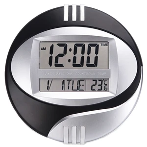 temperature display digital wall electronic clock lcd moderne calendar led bracket watch mute of home office decoration free global shipping